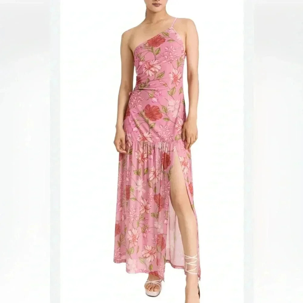 Hansen & Gretel Mood Ring Asymmetric Floral Print Dresss Size XL.  I#92